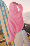 Zipper Drawstring Long Sleeved Sports Hoodie