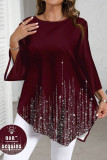 Large Size Print Round Neck Long Sleeved Shirt