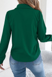 Solid Color Button-Up Long Sleeve Office Shirt