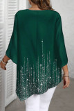 Large Size Print Round Neck Long Sleeved Shirt