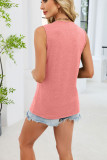 V-neck Solid Color Sleeveless Vest