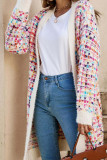 Colorful Printed Long Sleeved Cardigan Jacket