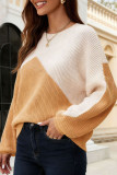 Round Neck Knitted Long Sleeved Sweater