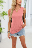 V-neck Solid Color Sleeveless Vest