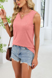 V-neck Solid Color Sleeveless Vest