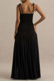 Solid Color Sleeveless Camisole Pleated Dress