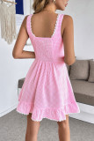 Lace Sleeveless Waist Cinched Bow Dress
