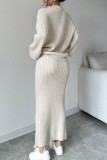 V-neck Sweater Half Skirt Two-piece Set