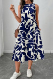 Fashionable Sleeveless Printed Dress