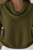 Loose Solid Color Long Sleeved Knitted Sweater