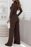 High Neck Sweater Wide Leg Pants Two-piece Set