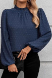 Lotus Leaf Edge Round Neck Long Sleeved T-shirt