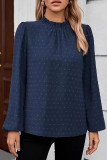 Lotus Leaf Edge Round Neck Long Sleeved T-shirt