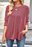 Threaded Round Neck Bat Short Sleeve Shirt