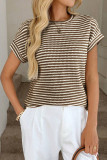 Round Neck Short Sleeved Knitted Shirt