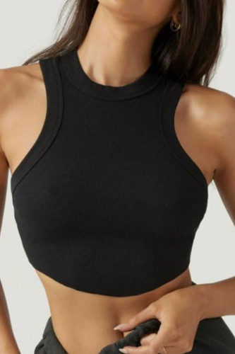 Solid Color Quick-Dry Sleeveless Tank Top