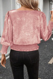 Round Neck Hot Stamping Loose Long Sleeved Shirt