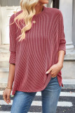 Threaded Round Neck Bat Short Sleeve Shirt