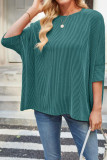 Threaded Round Neck Bat Short Sleeve Shirt