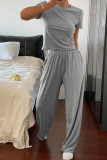 Sports Short Sleeved Shirt Long Pants Two-piece Set