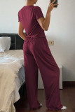 Sports Short Sleeved Shirt Long Pants Two-piece Set