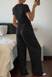 Sports Short Sleeved Shirt Long Pants Two-piece Set