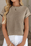 Round Neck Short Sleeved Knitted Shirt
