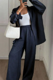Linen Long Sleeved Shirt Pants Two-piece Set