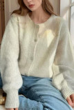 Solid Color Long Sleeve Cardigan Macaron Sweater