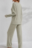 V-neck Shirt Long Pants Home Two-piece Set