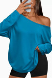 Solid Color Long Sleeved Large Size Shirt