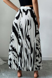 High Elastic Waist Pleated Skirt