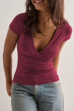 V-neck Slim Fit Short Sleeved T-shirt