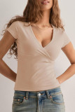 V-neck Slim Fit Short Sleeved T-shirt