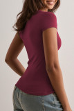 V-neck Slim Fit Short Sleeved T-shirt