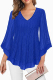 Lace V-neck Long Sleeved T-shirt