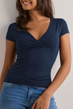 V-neck Slim Fit Short Sleeved T-shirt