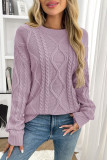 Round Neck Loose Retro Long Sleeved Sweater