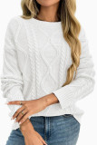 Round Neck Loose Retro Long Sleeved Sweater