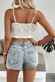 Sexy Sash Strap Solid Color Sleeveless Tank Top