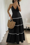 Summer Sleeveless V-Neck Halter Swing Dress