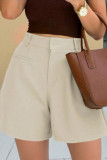 High Waisted Loose Solid Color Straight Leg Pants