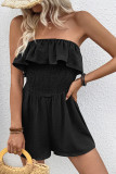 Lotus Leaf Edge Sleeveless Strapless Jumpsuit 