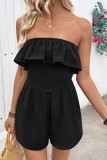 Lotus Leaf Edge Sleeveless Strapless Jumpsuit 