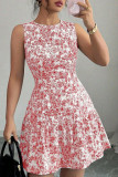 Floral Print Vintage Sleeveless Dress
