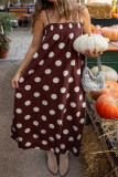 Summer Polka Dot Print Sleeveless Camisole Dress