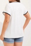 Retro Round Neck Printed Short Sleeve T-Shirt
