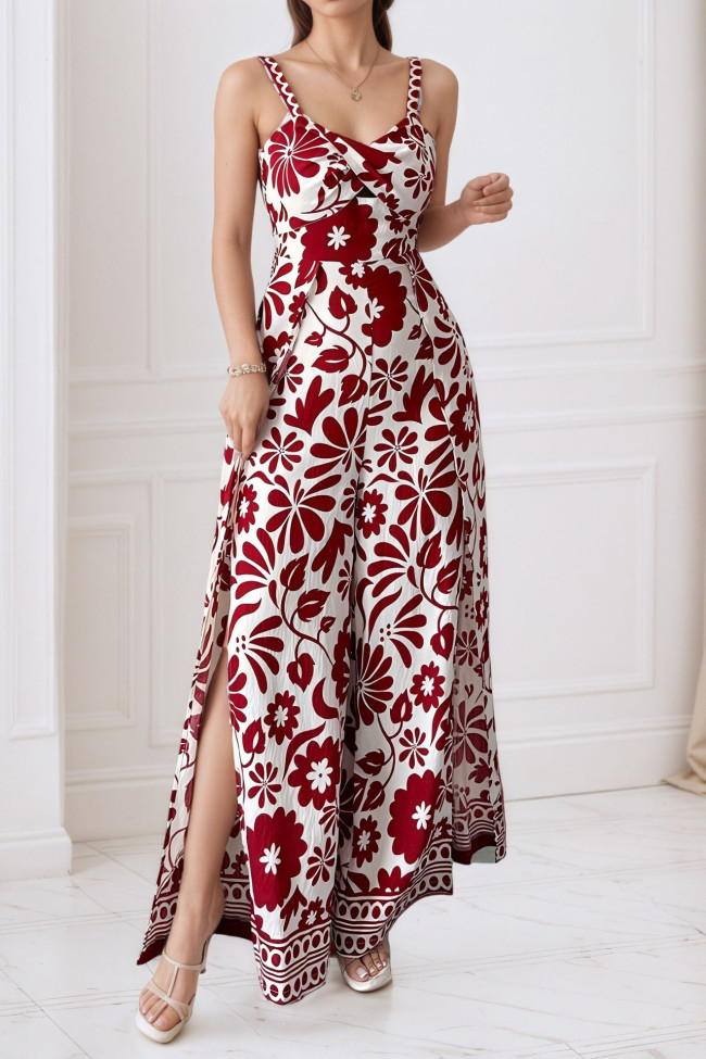 Lace Printed Sleeveless Camisole Jumpsuit