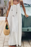 Solid Color Camisole Backless Loose Dress