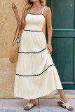 Vacation Style Suspender Butterfly Backless Dress